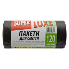 Пакет для сміття поліетиленовий 120л Super Luxe 25шт Пакет для сміття поліетиленовий 120л Super Luxe 25шт
