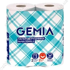 Паперові рушники Gemia 2 шари 2шт Паперові рушники Gemia 2 шари 2шт