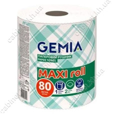 Паперові рушники Gemia Maxi Roll 2 шари 80м 1шт 80м Паперові рушники Gemia Maxi Roll 2 шари 80м 1шт 80м