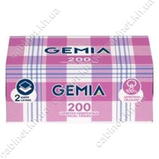 Серветки косметичні Gemia 2 шари 200 аркушів Серветки косметичні Gemia 2 шари 200 аркушів