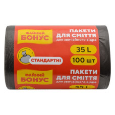 Пакет для сміття Бонус 35л 100шт Пакет для сміття Бонус 35л 100шт