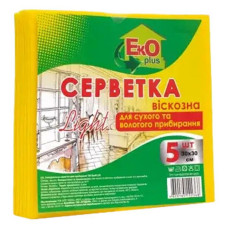 Серветки віскозні ТМ EKO 5шт 30х30 Серветки віскозні ТМ EKO 5шт 30х30