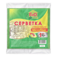 Серветка мікрофібра ТМ EKO універсальна 1шт 30х30 Серветка мікрофібра ТМ EKO універсальна 1шт 30х30