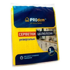 Серветки ТМ Prodom целюлозні 3шт 15.5х15.5 Серветки ТМ Prodom целюлозні 3шт 15.5х15.5