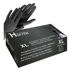Рукавички Hoffen нітрил розмір XL 50 пар чорні Рукавички Hoffen нітрил розмір XL 50 пар чорні