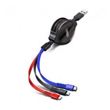 Кабель Joyroom S-M365 3 в 1 Micro USB plus Lightning plus USB Type-C довжина 1.2м чорний Кабель Joyroom S-M365 3 в 1 Micro USB plus Lightning plus USB Type-C довжина 1.2м чорний