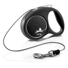 Рулетка Flexi Black Design для собак трос розмір XS 3м чорна Рулетка Flexi Black Design для собак трос розмір XS 3м чорна