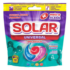 Капсули для прання білизни Solar Universal MOLECULE 10шт Зіп пакет Капсули для прання білизни Solar Universal MOLECULE 10шт Зіп пакет