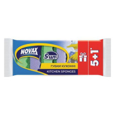 Губки кухонні Novax 5шт плюс 1 тш Губки кухонні Novax 5шт плюс 1 тш