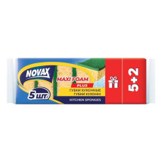Губки кухонні Novax Maxi Foam 5 плюс 2шт Губки кухонні Novax Maxi Foam 5 плюс 2шт