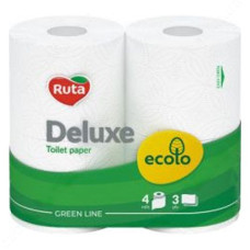 Папір туалетний Ecolo Deluxe 4 шт Папір туалетний Ecolo Deluxe 4 шт