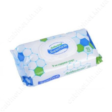 Серветки вологі Superfresh Антибактеріальні з клапаном 72шт Серветки вологі Superfresh Антибактеріальні з клапаном 72шт