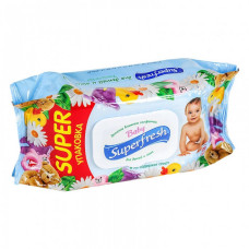 Серветки вологі Superfresh для дітей і мам з клапаном 120шт Серветки вологі Superfresh для дітей і мам з клапаном 120шт
