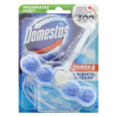 Туалетний блок для унітазу Domestos Power 5 Свіжість океану 55г Туалетний блок для унітазу Domestos Power 5 Свіжість океану 55г