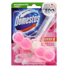 Туалетний блок для унітазу Domestos Power 5 Крижана магнолія 55г Туалетний блок для унітазу Domestos Power 5 Крижана магнолія 55г