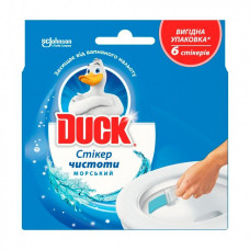 Стікер чистоти для унітазу Duck Гігієна і білизна Морський 6шт Стікер чистоти для унітазу Duck Гігієна і білизна Морський 6шт