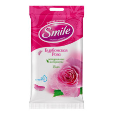 Серветки вологі Smile Daily Бурбонська Троянда 15шт Серветки вологі Smile Daily Бурбонська Троянда 15шт