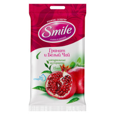 Серветки вологі Smile Daily Гранат і Білий чай 15шт Серветки вологі Smile Daily Гранат і Білий чай 15шт