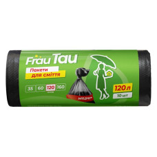 Пакети сміттєві Frau Tau LD 120л 10шт Пакети сміттєві Frau Tau LD 120л 10шт