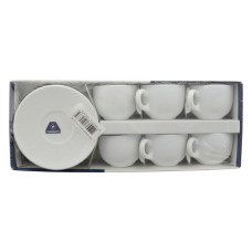 Набір кавовий Essence White 12 предметів Luminarc P3404 6 чашок та 6 блюдець Набір кавовий Essence White 12 предметів Luminarc P3404 6 чашок та 6 блюдець