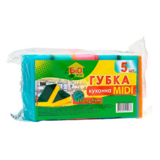 Губки кухонні EkOplus 5шт Губки кухонні EkOplus 5шт