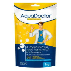 Хлор AquaDOCTOR MC-T 3в1 таблетки 200г тривалої дії 1кг Хлор AquaDOCTOR MC-T 3в1 таблетки 200г тривалої дії 1кг