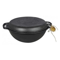 Казан Наша Майстерня WOK V15СPWok 15л d40см h19.3см чугун крышка-сковорода Казан Наша Майстерня WOK V15СPWok 15л d40см h19.3см чугун крышка-сковорода