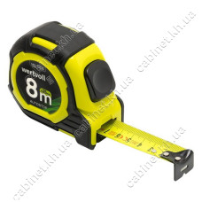 Рулетка Wertvoll MS-0825 5мх25мм 2 кнопки AUTOSTOP TPR покриття