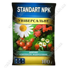 Добриво Standart NPK водорозчинне універсальне 100г Добриво Standart NPK водорозчинне універсальне 100г