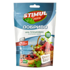 Добриво комплексне Stimul NPK для плодово-ягідних кущів дой-пак 200г Добриво комплексне Stimul NPK для плодово-ягідних кущів дой-пак 200г