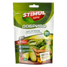 Добриво комплексне Stimul NPK для огірків кабачків та патисонів дой-пак 200г Добриво комплексне Stimul NPK для огірків кабачків та патисонів дой-пак 200г