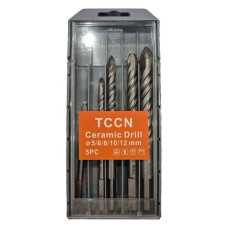 Набір універсальних свердлів TCCN 5 6 8 10 12мм кераміка керамограніт бетон цегла граніт метал Набір універсальних свердлів TCCN 5 6 8 10 12мм кераміка керамограніт бетон цегла граніт метал