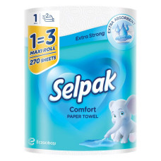 Рушники паперові Selpak Comfort Maxi 1 дорівнює 3 целюлозні 2-шарові 1шт Рушники паперові Selpak Comfort Maxi 1 дорівнює 3 целюлозні 2-шарові 1шт