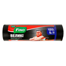 Пакети для сміття Fino великі 120л 10шт Пакети для сміття Fino великі 120л 10шт