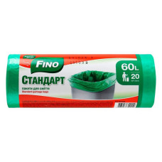Пакети для сміття Fino стандарт 60л 20шт Пакети для сміття Fino стандарт 60л 20шт