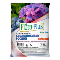 Торфосуміш кислолюбних рослин Flora Plus 15л Торфосуміш кислолюбних рослин Flora Plus 15л