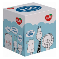 Серветки косметичні Ruta Kids куб 2 шари 100 листів Серветки косметичні Ruta Kids куб 2 шари 100 листів