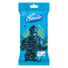 Серветки вологі Smile разом до перемоги Мікс 15шт Серветки вологі Smile разом до перемоги Мікс 15шт