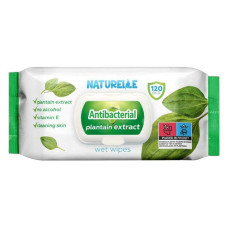 Серветки вологі Naturelle Антибактеріальні Подорожник 120шт Серветки вологі Naturelle Антибактеріальні Подорожник 120шт