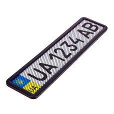 Рамка номера Milex RT-25352 метал черная з сіткою Рамка номера Milex RT-25352 метал черная з сіткою