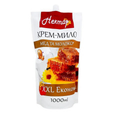 Мило рідке Нектар мед із молоком doy-pack 1000мл Мило рідке Нектар мед із молоком doy-pack 1000мл