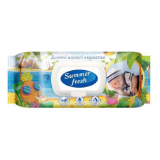 Серветки вологі Summer Fresh Ромашка 72шт Серветки вологі Summer Fresh Ромашка 72шт