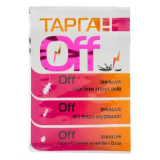 Засіб Тарган OFF від тарганів постільних бліх молі та мурашок 2г Засіб Тарган OFF від тарганів постільних бліх молі та мурашок 2г