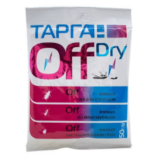 Засіб Тарган ОFF Dry від тарганів постільних бліх молі та мурашок 50г Засіб Тарган ОFF Dry від тарганів постільних бліх молі та мурашок 50г
