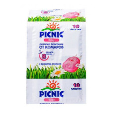Пластини від комарів Picnic Baby для електрофумігатора 10шт Пластини від комарів Picnic Baby для електрофумігатора 10шт