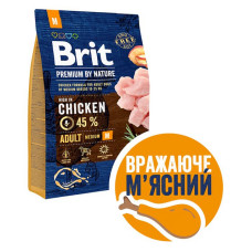 Сухий корм Brit Premium Dog Adult М для дорослих собак середніх порід зі смаком курки 3кг Сухий корм Brit Premium Dog Adult М для дорослих собак середніх порід зі смаком курки 3кг