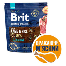 Сухий корм Brit Premium Dog Sensitive Lamb для собак з чутливим травленням Ягня рис 1кг Сухий корм Brit Premium Dog Sensitive Lamb для собак з чутливим травленням Ягня рис 1кг