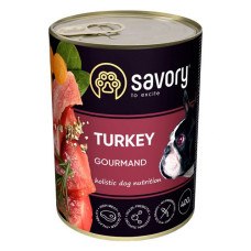 Консерви для дорослих собак Savory Dog Gourmand з індичкою 400гр Консерви для дорослих собак Savory Dog Gourmand з індичкою 400гр