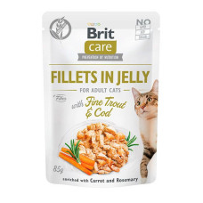 Філе в желе тріска і форель Brit Care Cat pouch 85г Філе в желе тріска і форель Brit Care Cat pouch 85г
