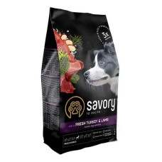 Сухий корм Savory для собак середніх порід Індичка та ягня 3кг Сухий корм Savory для собак середніх порід Індичка та ягня 3кг